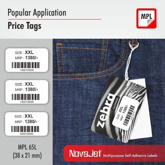 NovaJetMultipurpose Label 65L-38 x 21 WR - MPL65L