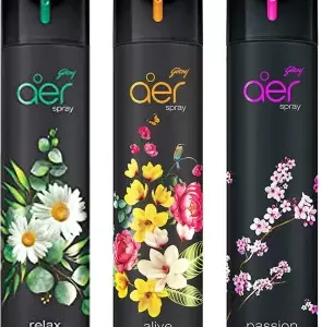 Godrej Aer spray, Premium Aroma Effects Air Freshener - Relax / Alive / Passion 240 ml